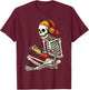 Halloween Skeleton Gamer Video Gaming Boys Men Kids T-Shirt - T-Shirt | Maroon
