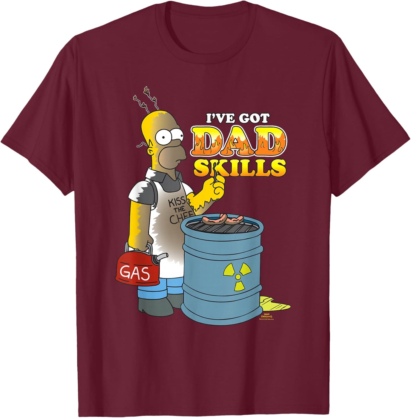 The Simpsons Homer Simpson I've Got Dad Skills Father's Day T-Shirt - T-Shirt | Maroon