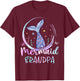 Mermaid Grandpa Birthday Mermaid Girl Beach Mermaid Tail T-Shirt - T-Shirt | Maroon