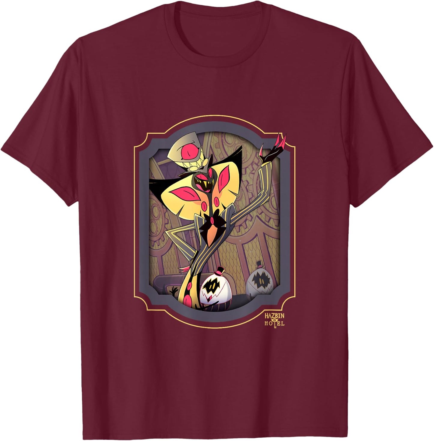 Hazbin Hotel - Sir Pentious , black T-Shirt - T-Shirt | Maroon