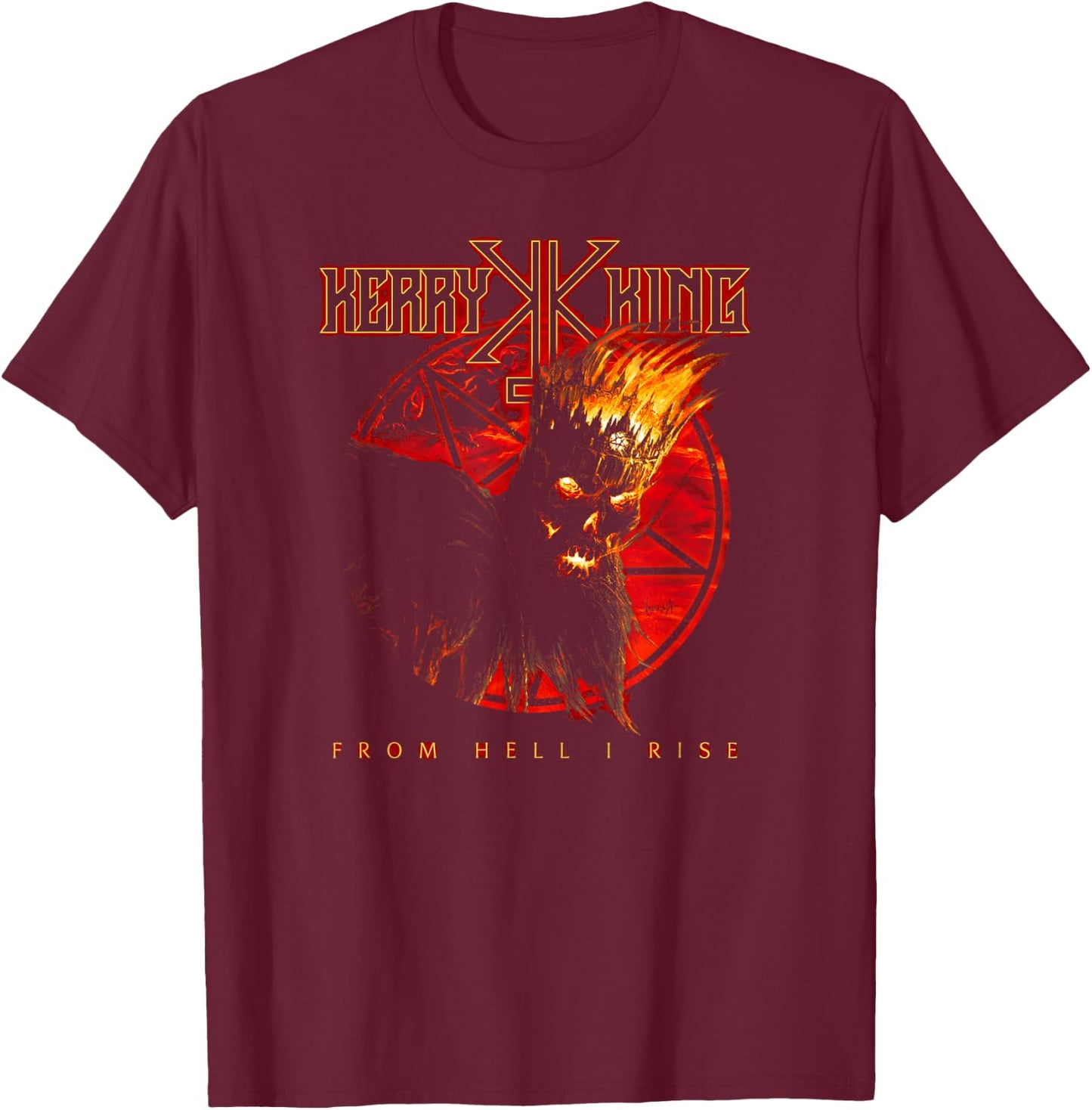 Kerry King Hell King Circle T-Shirt - T-Shirt | Maroon