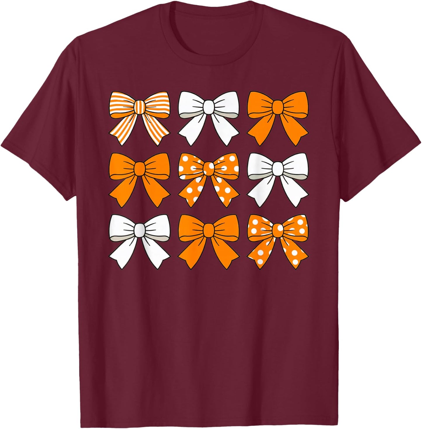 Cute Tennessee Coquette Vibes State Pride Women Girls Tween T-Shirt - T-Shirt | Maroon