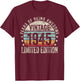Vintage 1945 T Shirts Retro Funny 1945 Birthday T-Shirt - T-Shirt | Maroon