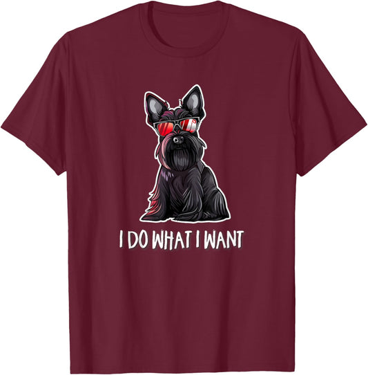 Sunglasses Do What I Want Scottish Terrier Lover T-Shirt - T-Shirt | Maroon