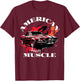 Klassisches amerikanisches Muscle-Car T-Shirt - T-Shirt | Maroon