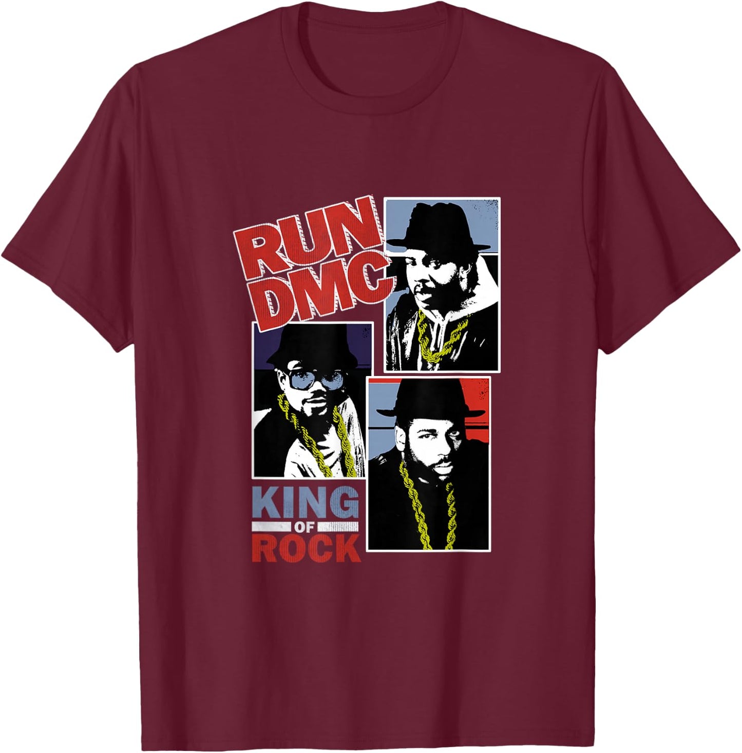 RUN DMC Clip Portraits T-Shirt - T-Shirt | Maroon