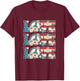 Peace Love Women Girls 60s 70s Hippie Outfit Patriotic Hippy T-Shirt - T-Shirt | Maroon