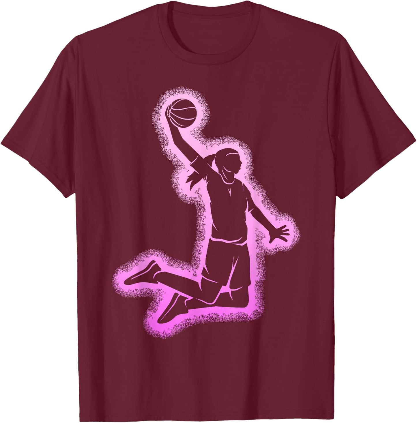 Basketball Girl Women Girls Kids , Black, S T-Shirt - T-Shirt | Maroon