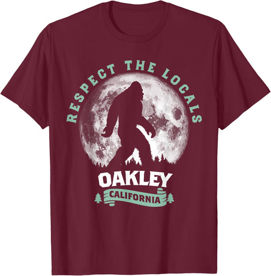 Oakley California Bigfoot Night Walk Retro T-Shirt - T-Shirt | Maroon
