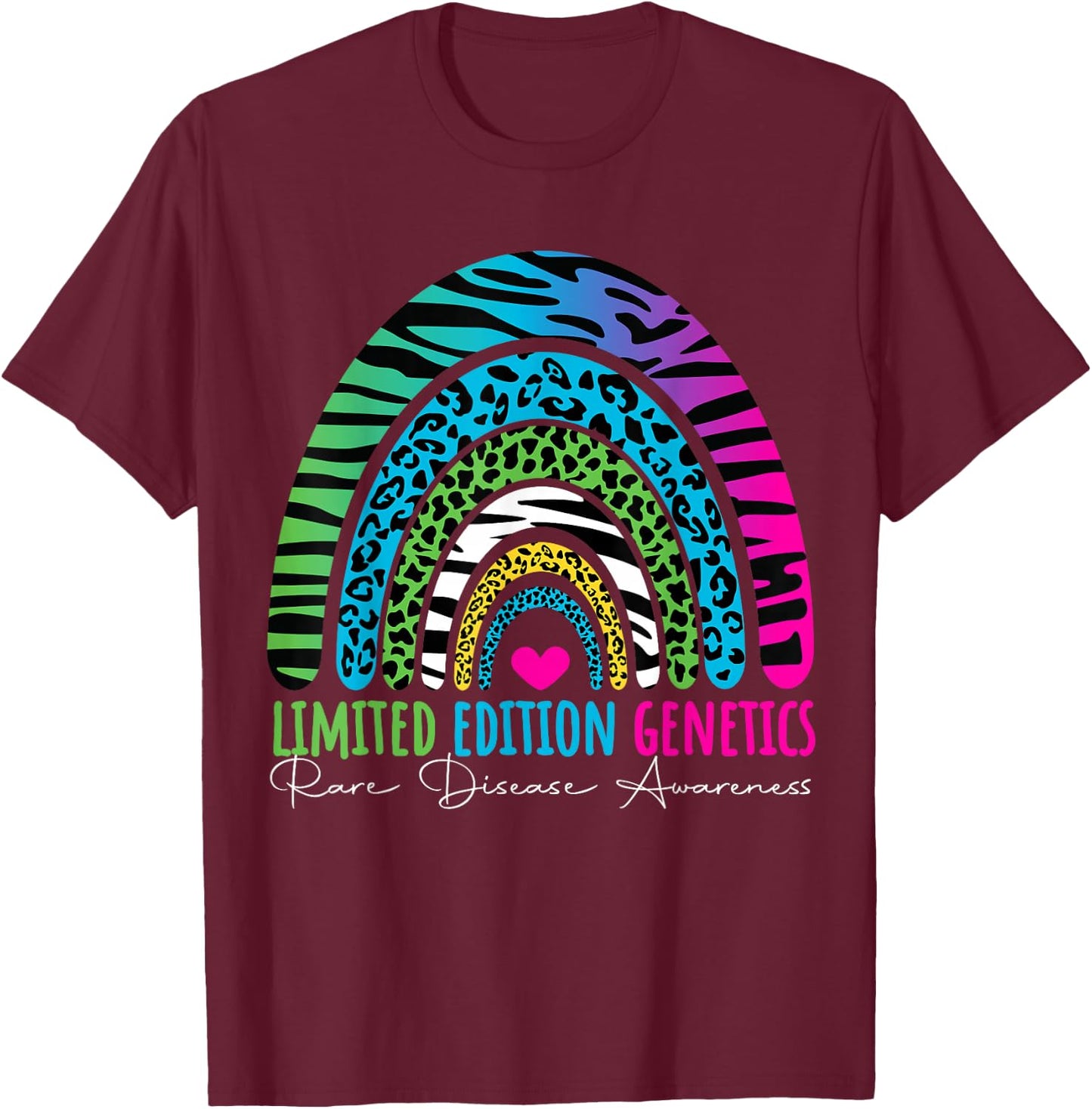 Limited Edition Genetics Rare Disease Awareness 2025 T-Shirt - T-Shirt | Maroon