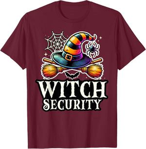 Witch Security Easy Husband Boyfriend of Fun Witches Costume T-Shirt - T-Shirt | Maroon