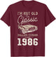 Voiture classique née en 1986 40e anniversaire T-Shirt - T-Shirt | Maroon