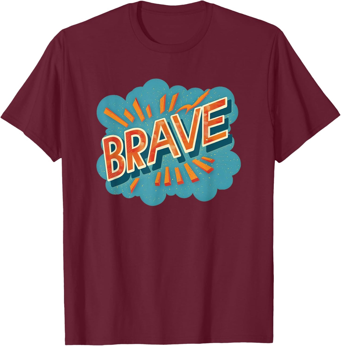 Brave Emblem Costume for cool Boys and Girls T-Shirt - T-Shirt | Maroon