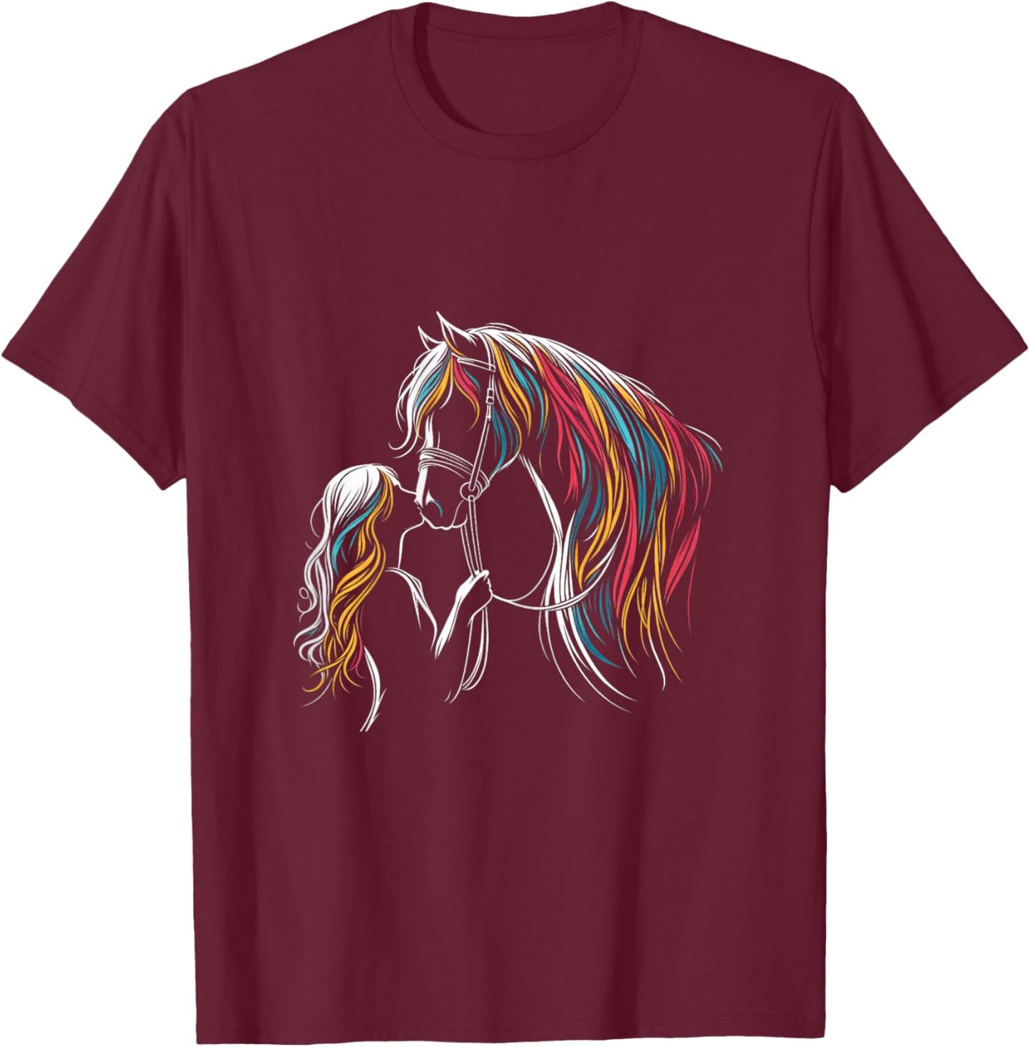 Girl Woman Riding Rider Squire Riding Gift , Black T-Shirt - T-Shirt | Maroon