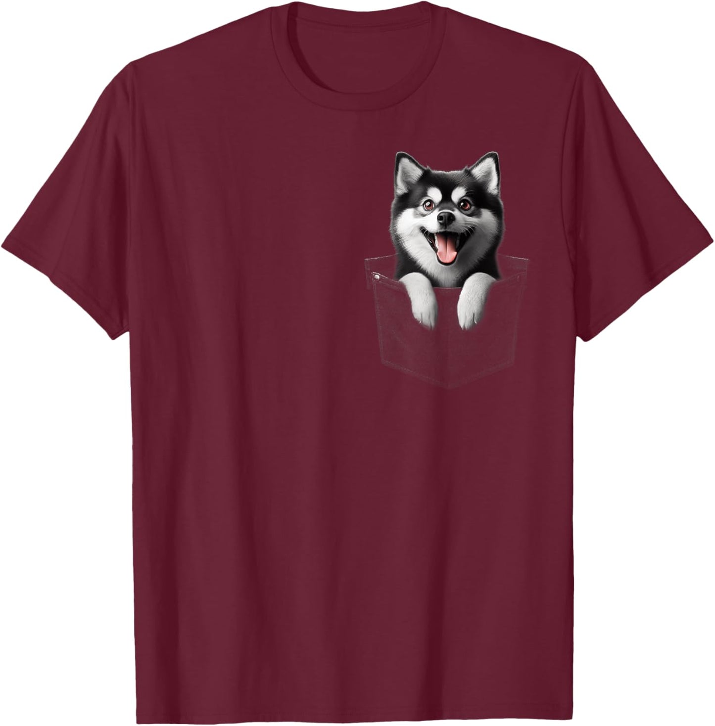 Pocket Alaskan Klee Kai Cute Dog Lover Owner Gift T-Shirt - T-Shirt | Maroon