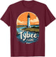 Coastal Waters Tybee Island Georgia Lighthouse T-Shirt - T-Shirt | Maroon