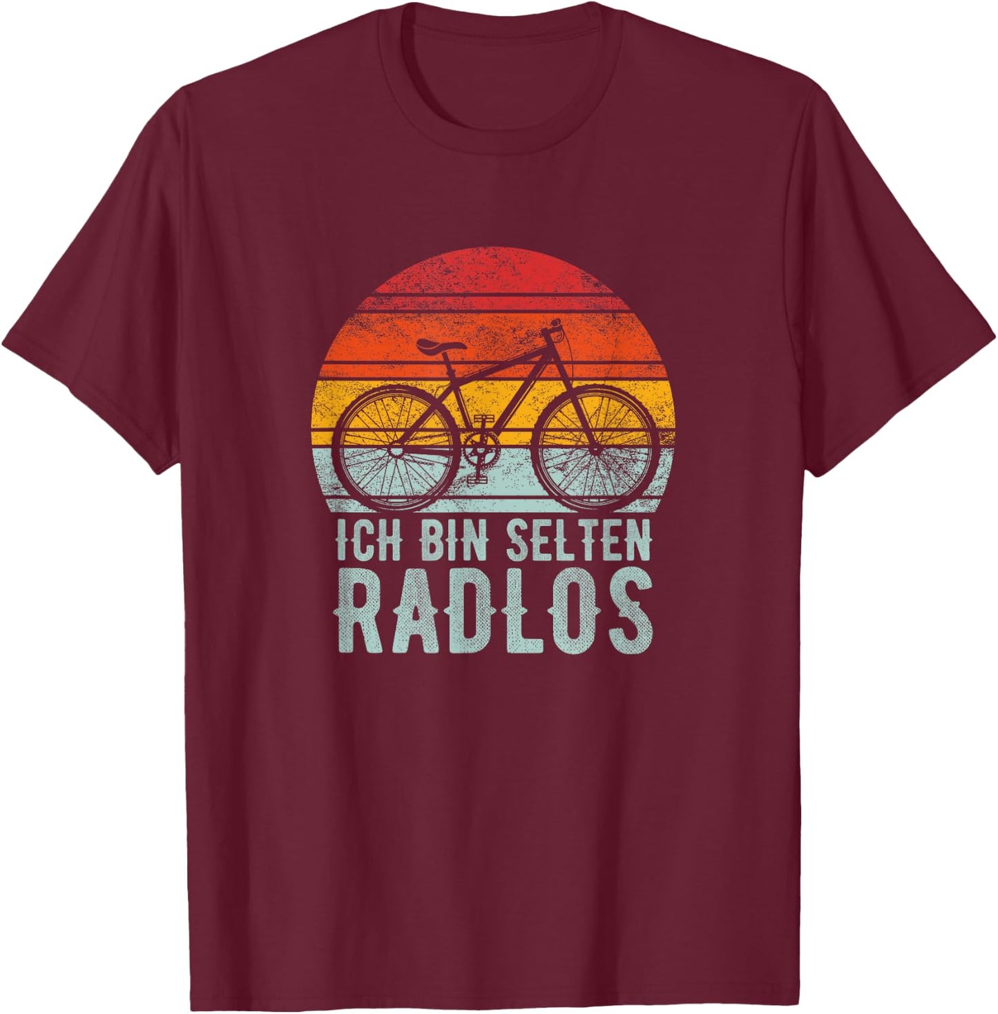 Rare Radlos Cyclist Mountain Bike Road Bike Bicycle , black T-Shirt - T-Shirt | Maroon