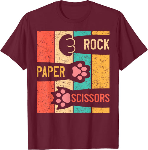 Cute Cat Paw Rock Paper Scissors Hand Game Vintage Men Women Girls Kids