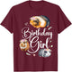 Guinea Pig Birthday Girl T-Shirt - T-Shirt | Maroon