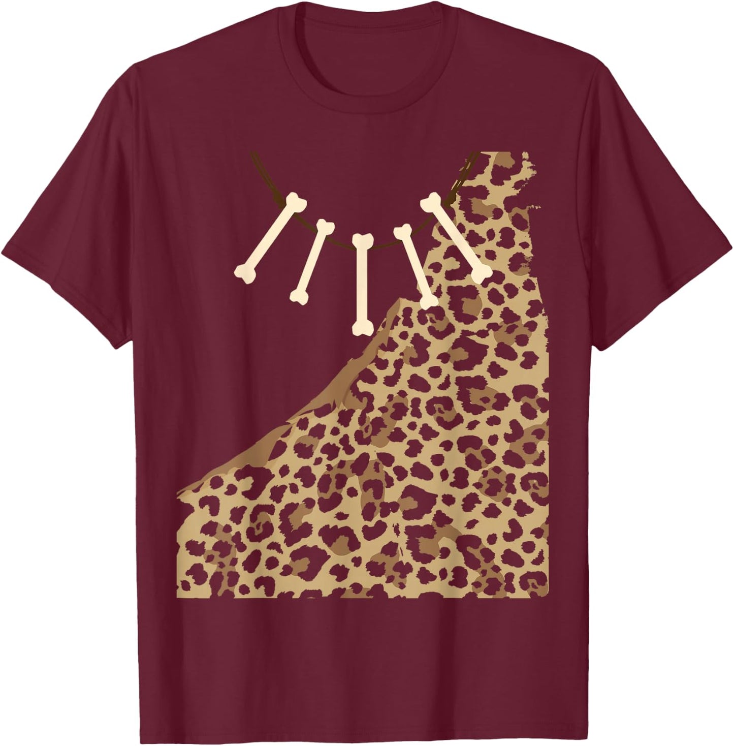 Caveman Costume Cosplay Cave Diving Hiker Explorer T-Shirt - T-Shirt | Maroon