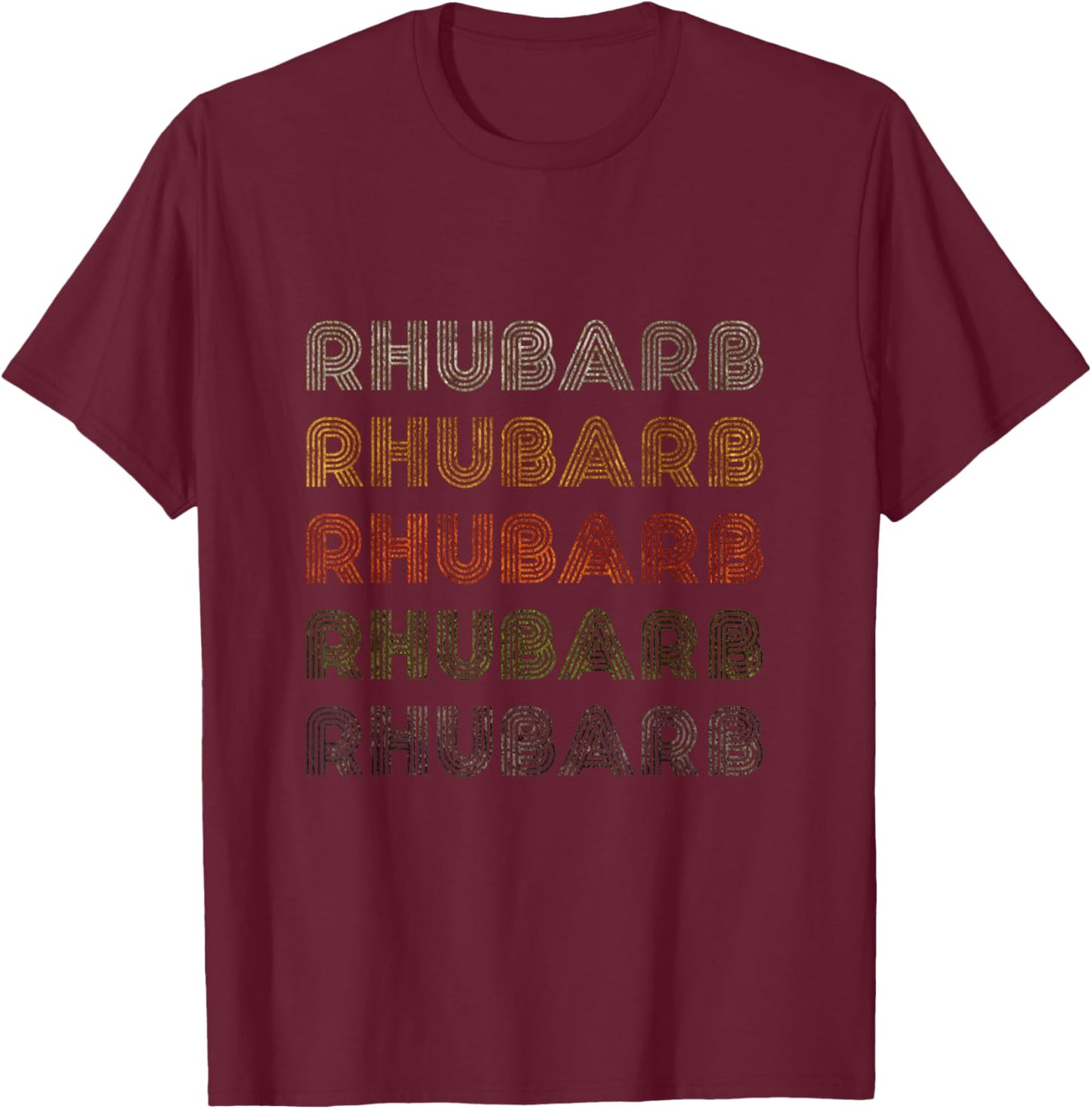 Love Heart Rhubarb Grunge Vintage Style Black Rhubarb T-Shirt - T-Shirt | Maroon