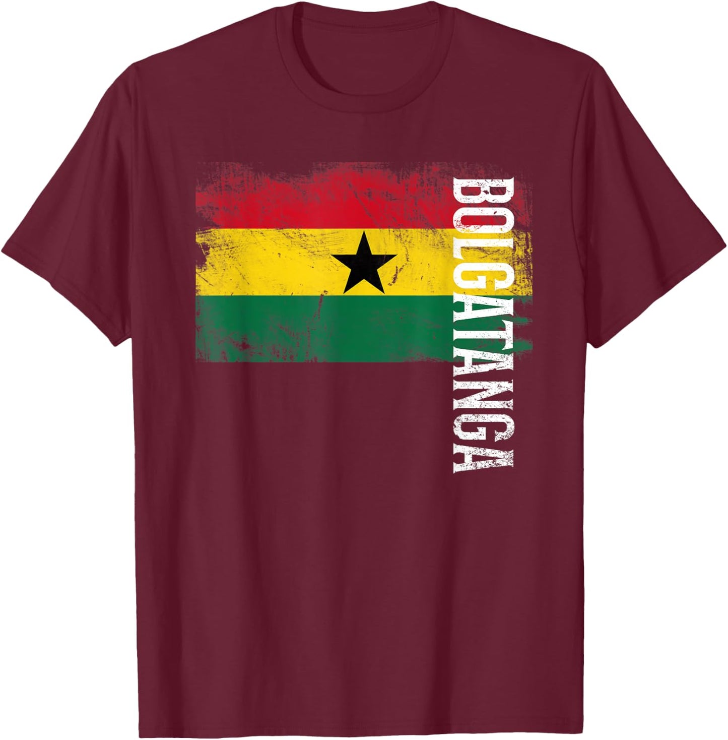 Bolgatanga Ghana Flag Shirt For Ghanaians Men, Women, Kids T-Shirt - T-Shirt | Maroon