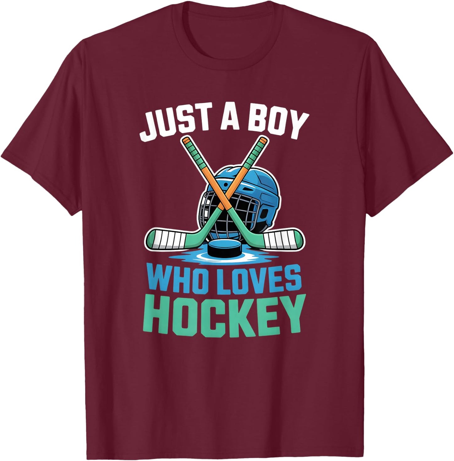 Boys Hockey T-Shirt - T-Shirt | Maroon