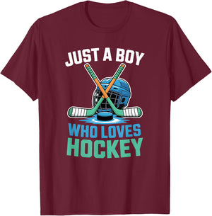 Boys Hockey T-Shirt - T-Shirt | Maroon