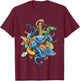 Snake Animal Motif Reptiles Animal Snake T-Shirt - T-Shirt | Maroon