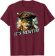 Funny It's Mewtiny Pirate Cat Pun T-Shirt - T-Shirt | Maroon