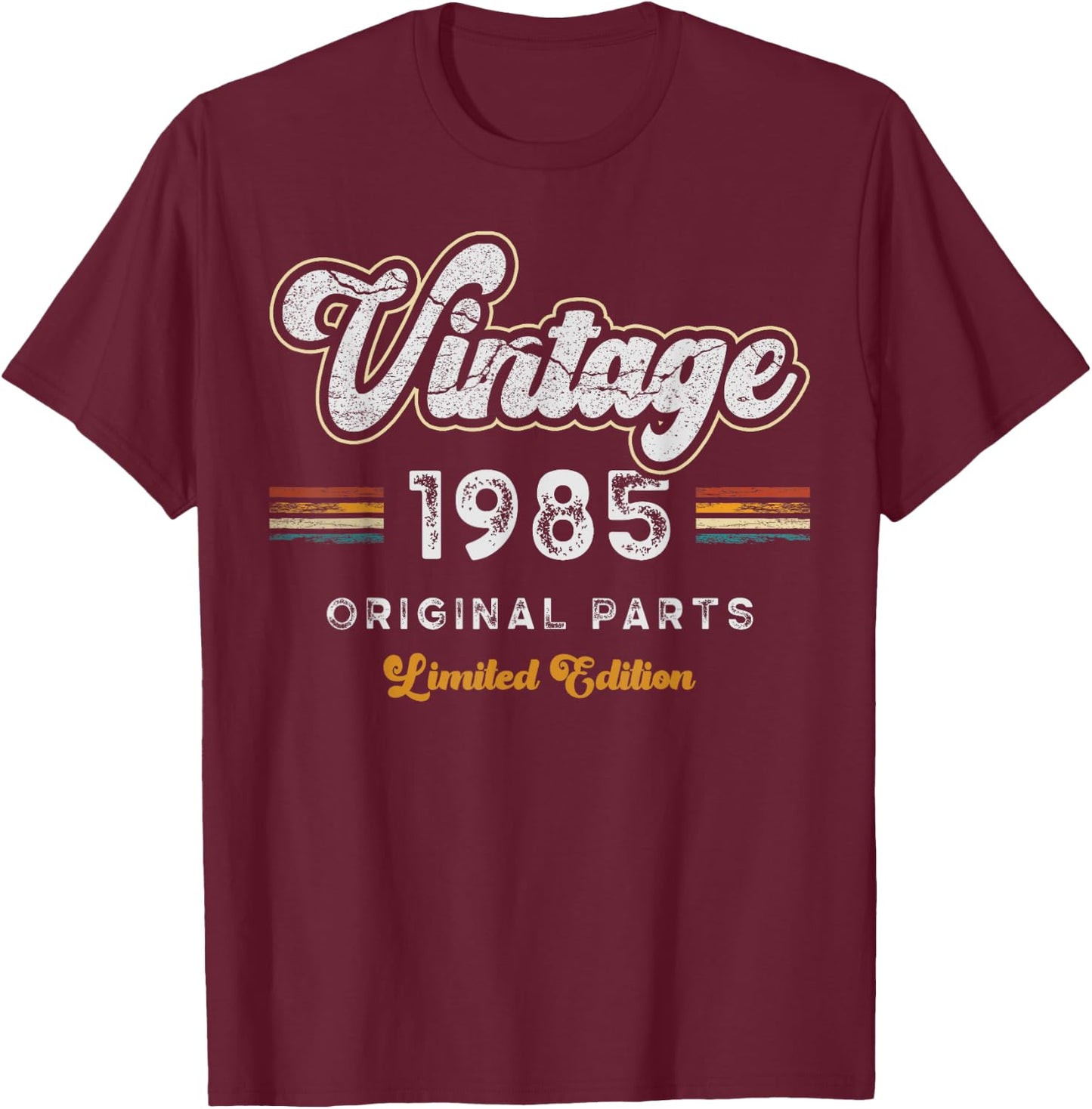 Vintage 1985 Original Parts 40th Birthday T-Shirt - T-Shirt | Maroon