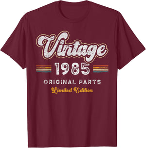 Vintage 1985 Original Parts 40th Birthday T-Shirt - T-Shirt | Maroon