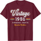 Vintage 1985 Original Parts 40th Birthday T-Shirt - T-Shirt | Maroon