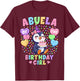 Abuela of The Birthday Girl Shirt | Penguin 1st Birthday T-Shirt - T-Shirt | Maroon
