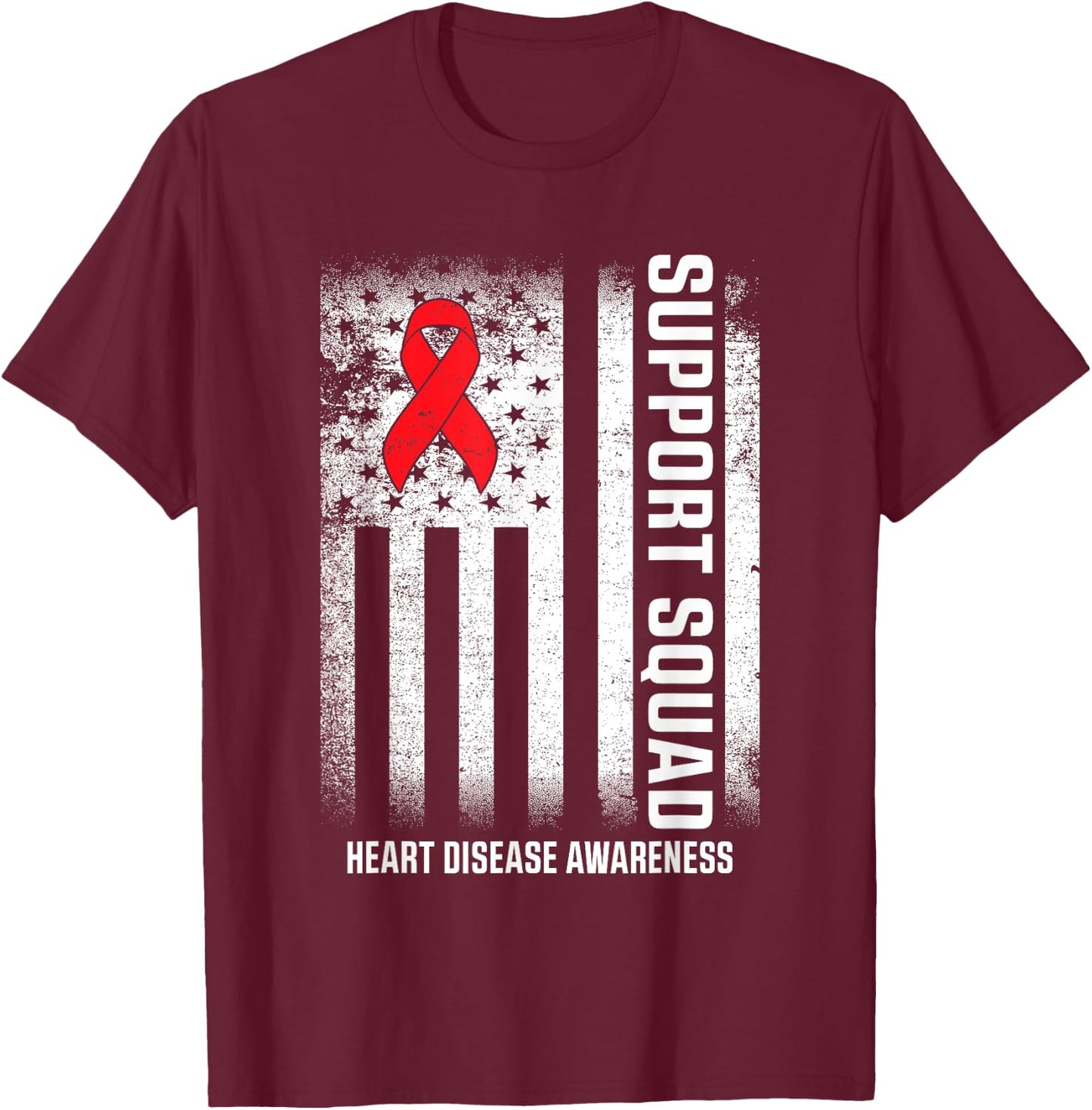 Heart Disease Awareness Month Open Heart Diseases Surgery T-Shirt - T-Shirt | Maroon