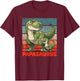 Papasaurus Father's Day Best Dad T-Rex Papa , black T-Shirt - T-Shirt | Maroon