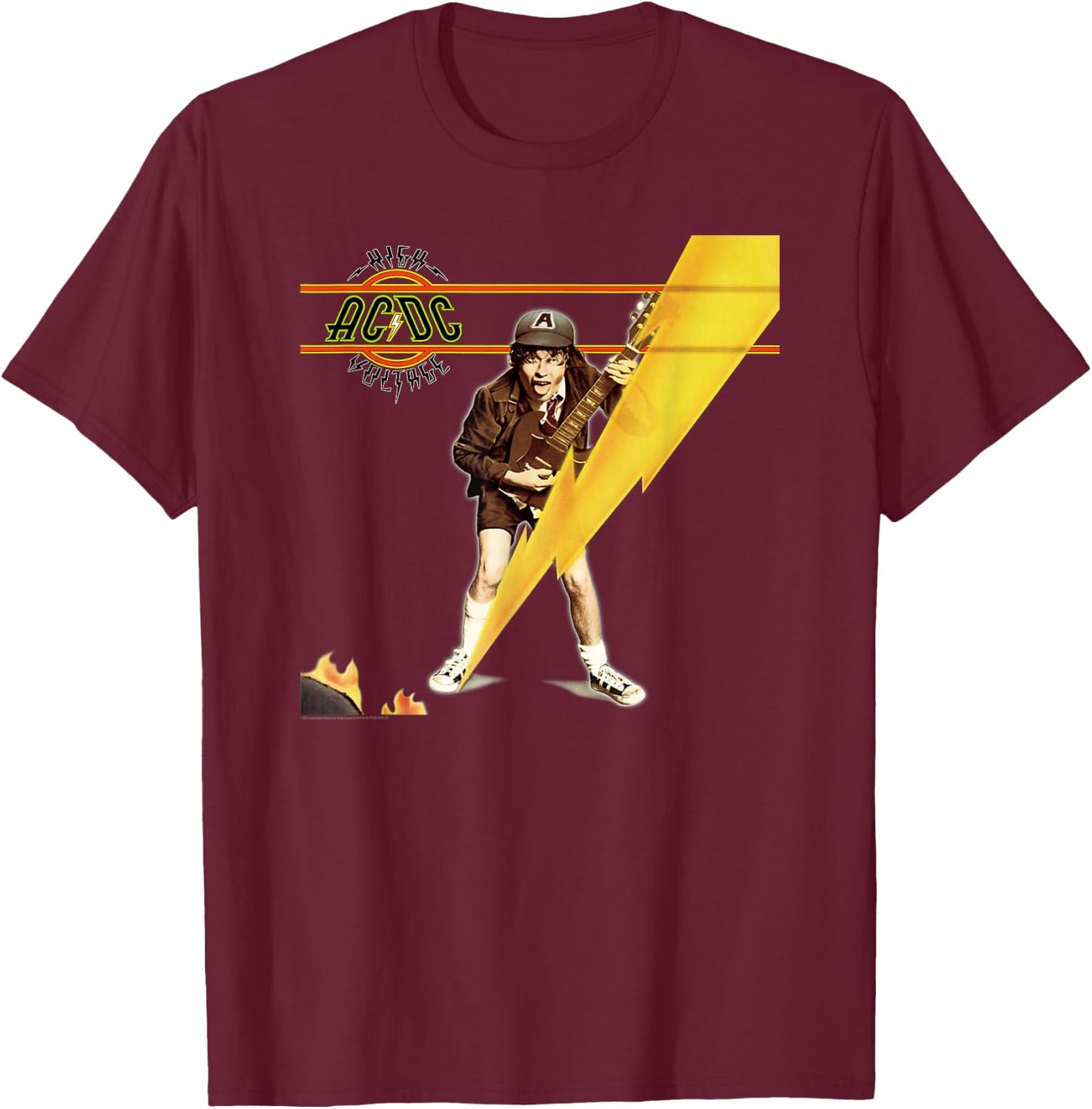 AC/DC High Voltage Albumcover T-Shirt - T-Shirt | Maroon