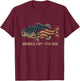 250 Years 1776-2026 Bass Fishing 250th Anniversary 4th July T-Shirt - T-Shirt | Maroon