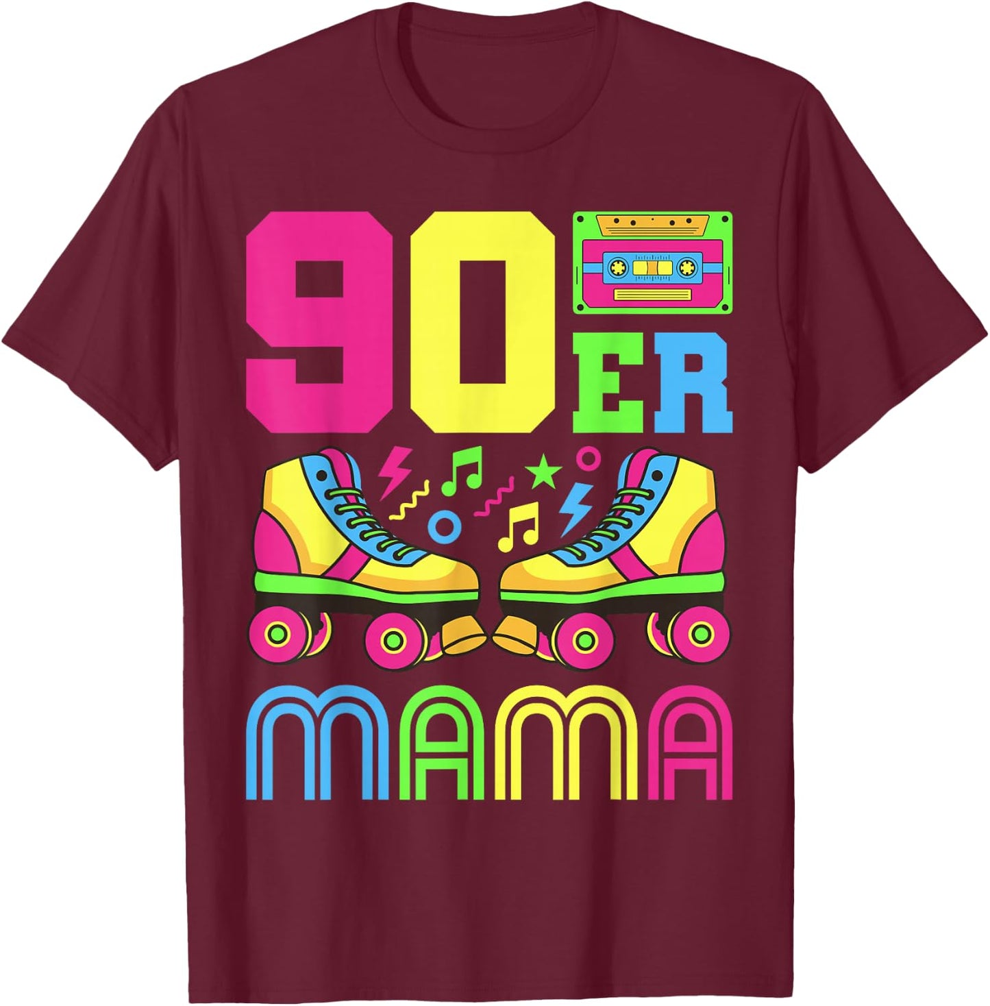 90s Mama 90s Outfit 90s Costume 90s Party 90s , black T-Shirt - T-Shirt | Maroon