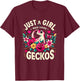 Just a Girl who loves Geckos T-Shirt - T-Shirt | Maroon