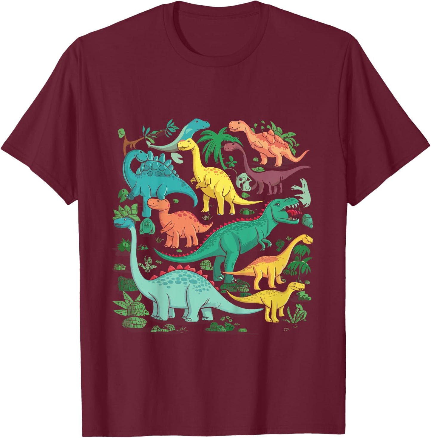 Kinder Dinosaurier Kinder Dino T-Shirt - T-Shirt | Maroon