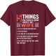 5 Things You Should Know About My Wife T-Shirt - T-Shirt | Maroon
