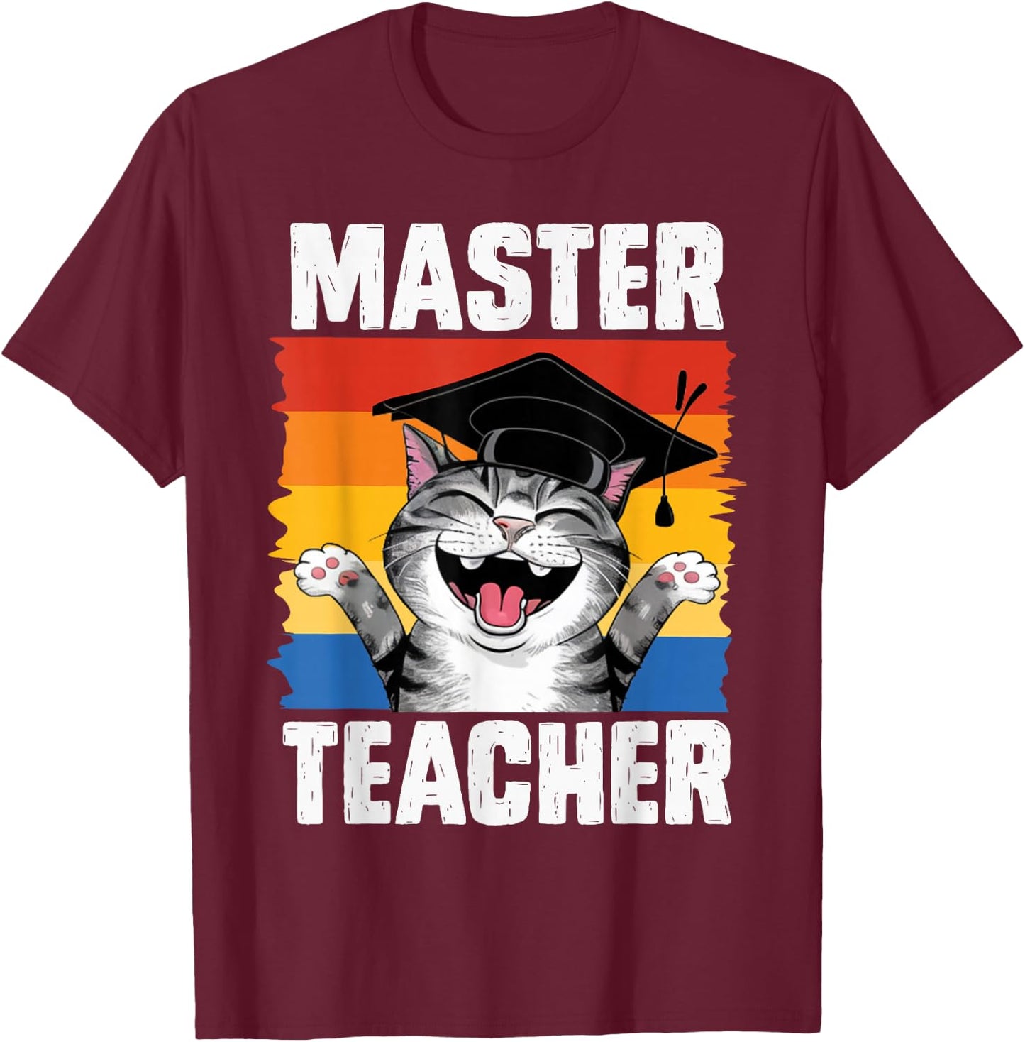 Master of Education MASTER TEACHER Funny Master's Degree T-Shirt - T-Shirt | Maroon