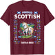 Scottish Unicorn Flag Costume Idea For Kids Scotland Unicorn T-Shirt - T-Shirt | Maroon
