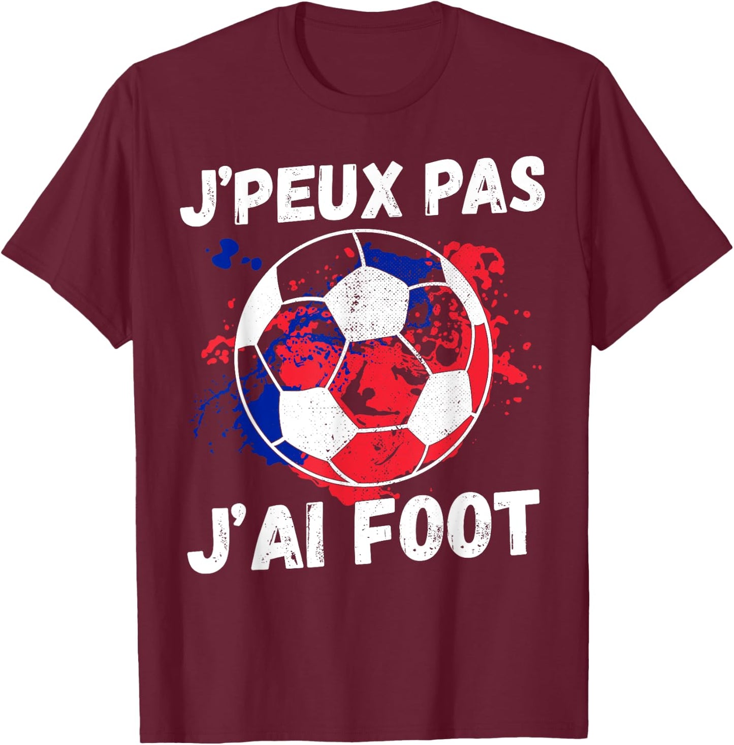 Je peux pas je ai football man humour footballer football T-Shirt - T-Shirt | Maroon