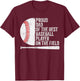 Dads Baseball Proud Baseball Dad Of Baseball Player T-Shirt - T-Shirt | Maroon