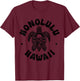Honolulu Hawaii Surf Sea Turtle Pride Beach Surfer T-Shirt - T-Shirt | Maroon
