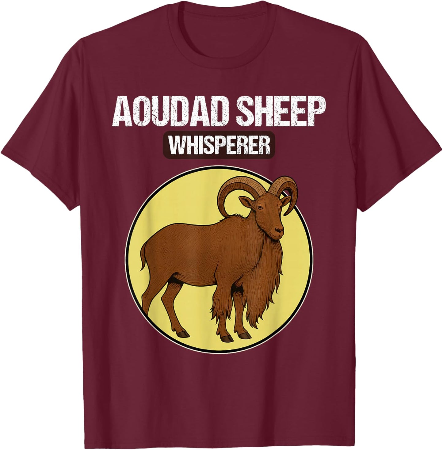 Aoudad Sheep Whisperer Aoudad Sheep T-Shirt - T-Shirt | Maroon