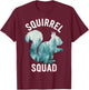 Squirrel Squad T-Shirt - T-Shirt | Maroon