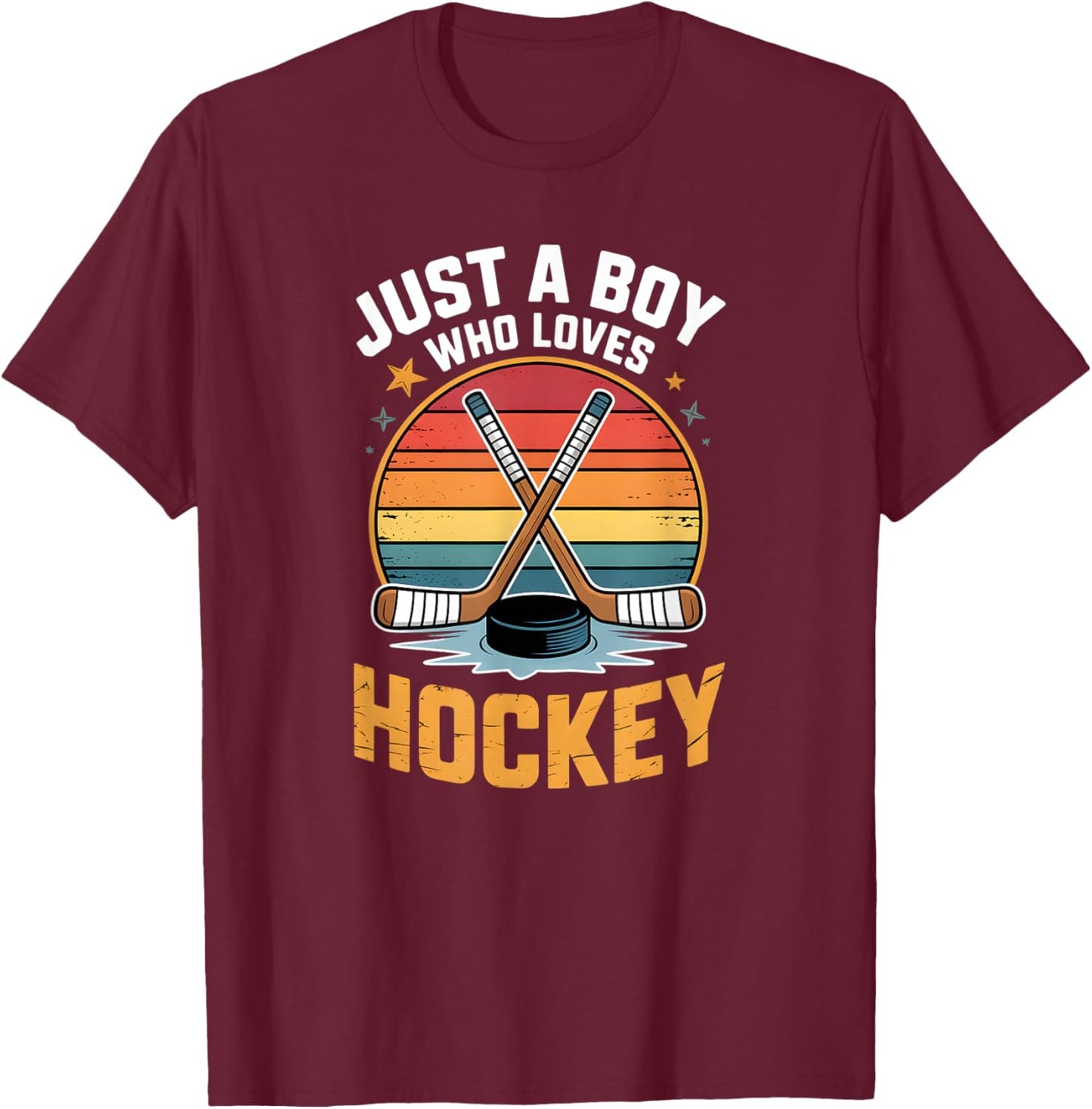Boys Hockey T-Shirt - T-Shirt | Maroon